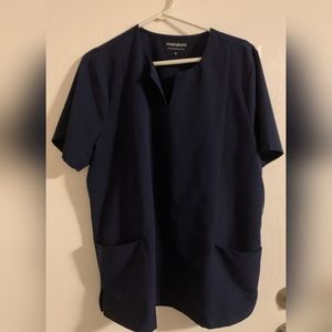 Womens navy blue scrub top